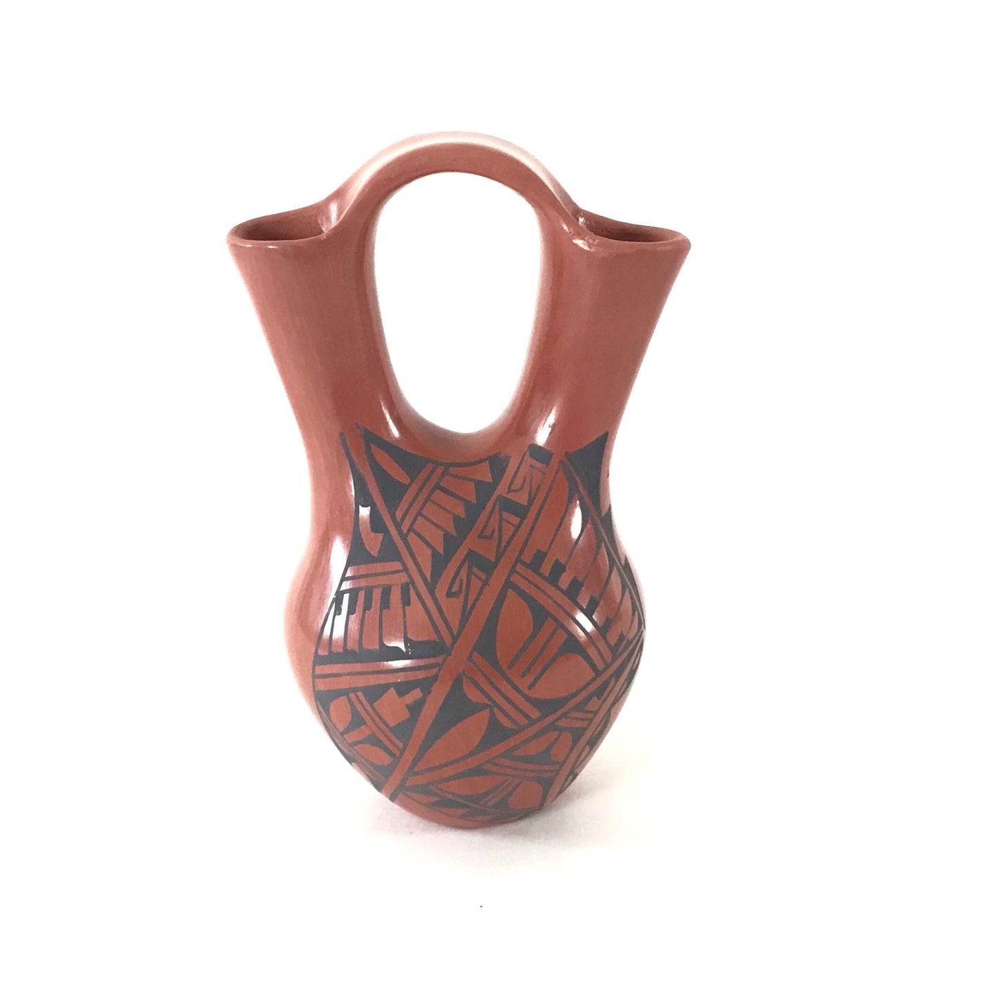 Gabriel Gonzales Holloway Polished Jemez Wedding Vase-Indian Pueblo Store