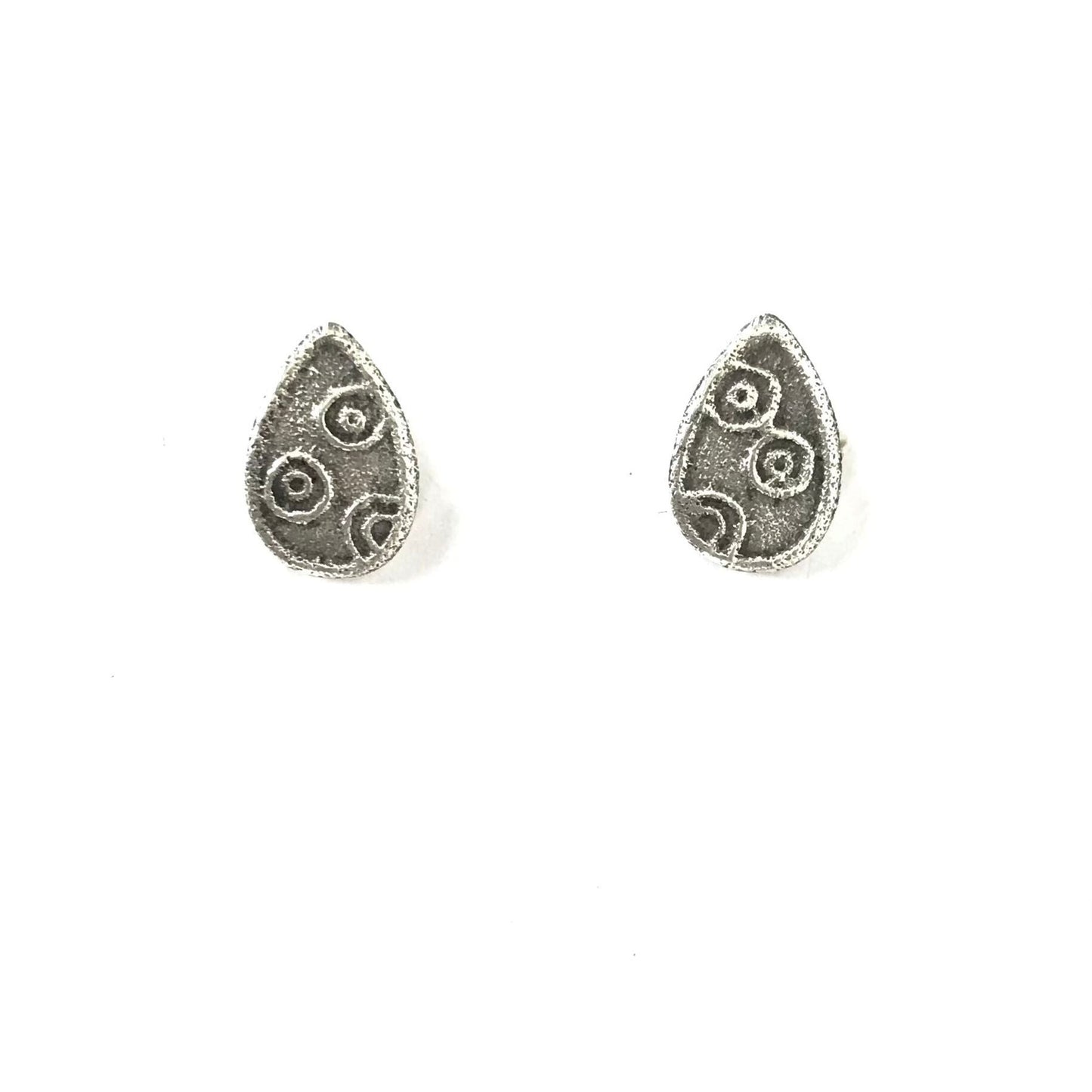 Cordell Pajarito Tufa Cast Rain Drop Post Earring-Indian Pueblo Store