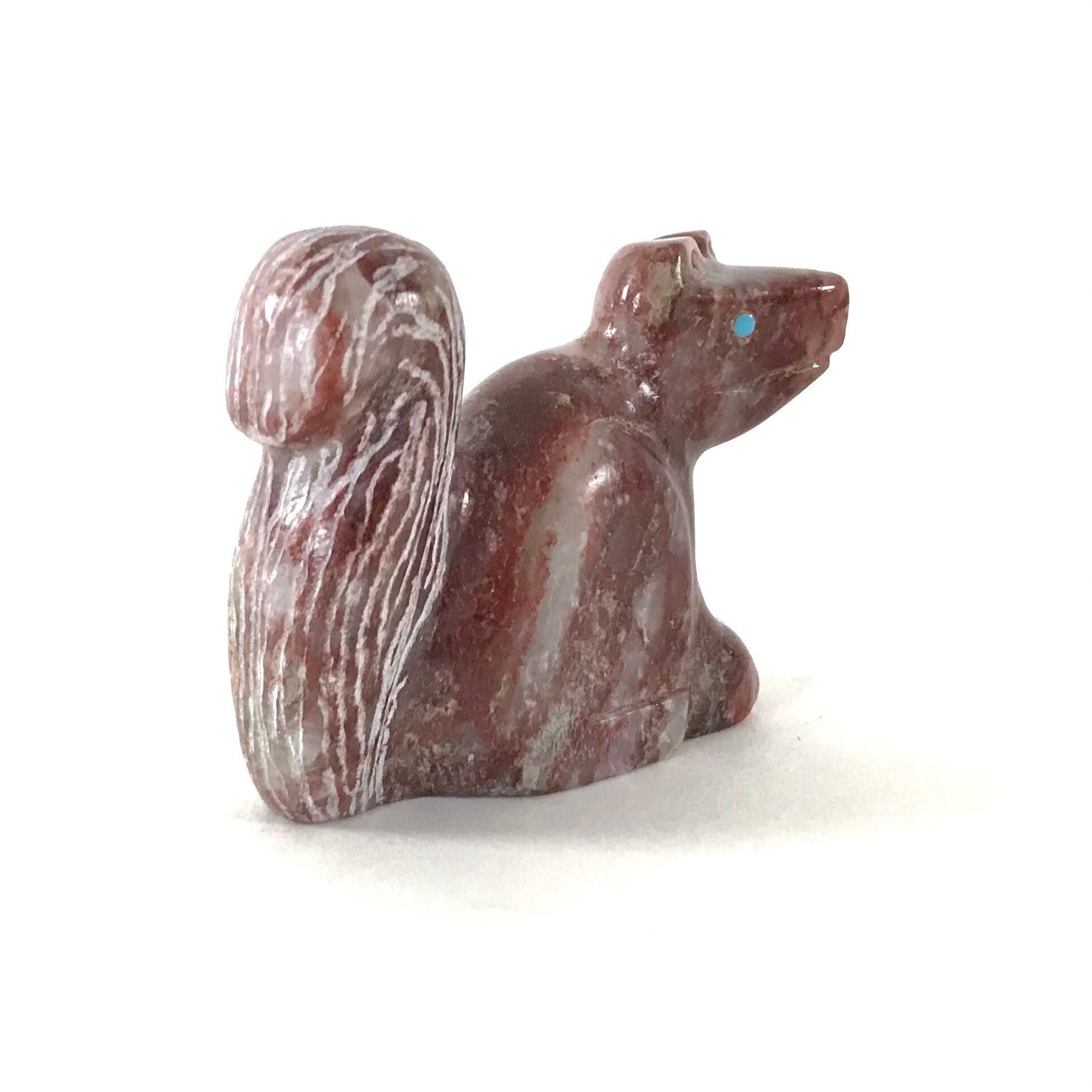 Gilbert Lonjose Agate Squirrel Fetish Carving-Indian Pueblo Store