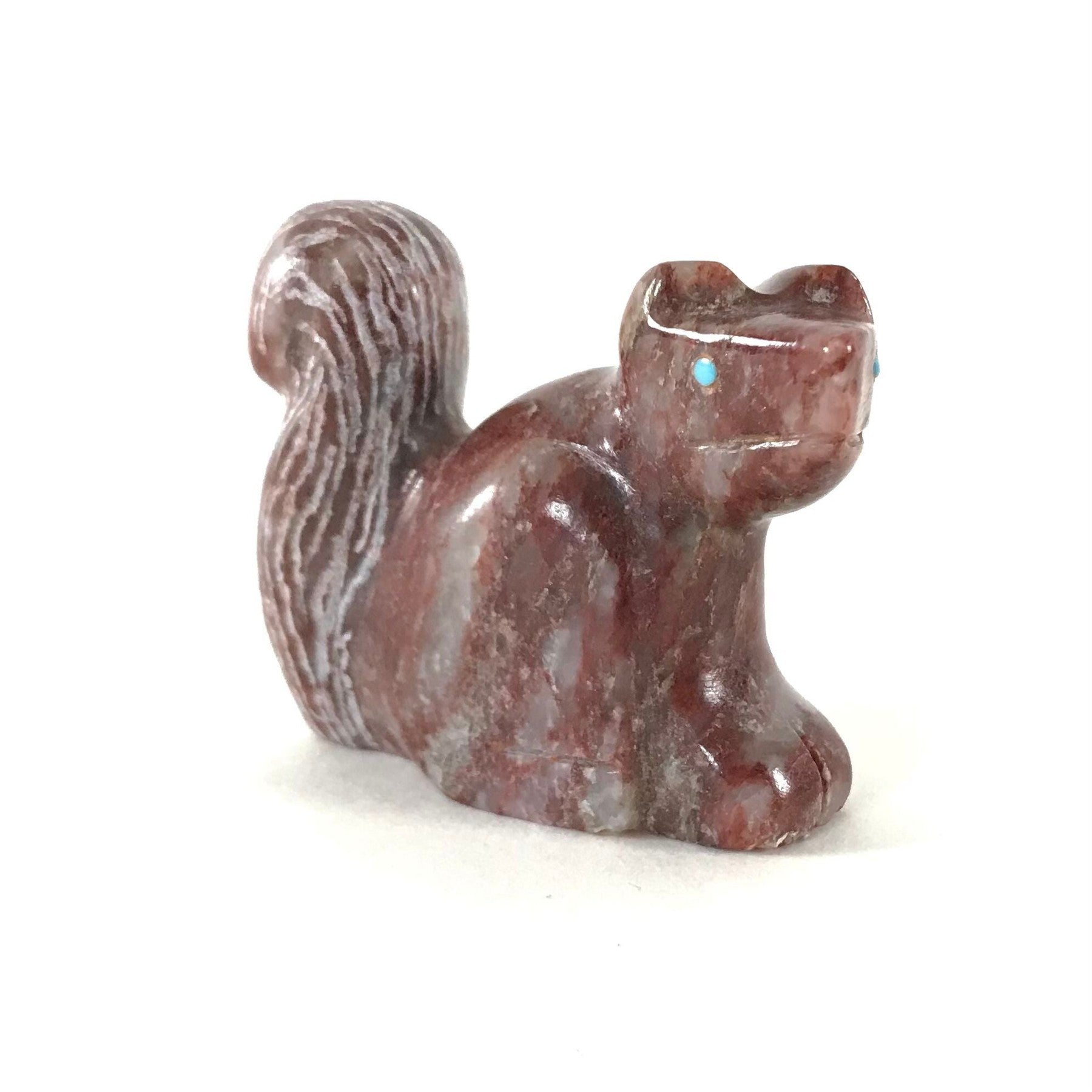 Gilbert Lonjose Agate Squirrel Fetish Carving-Indian Pueblo Store