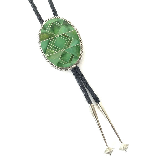 Calvin Manygoats Sonoran Turquoise Bolo Tie-Indian Pueblo Store