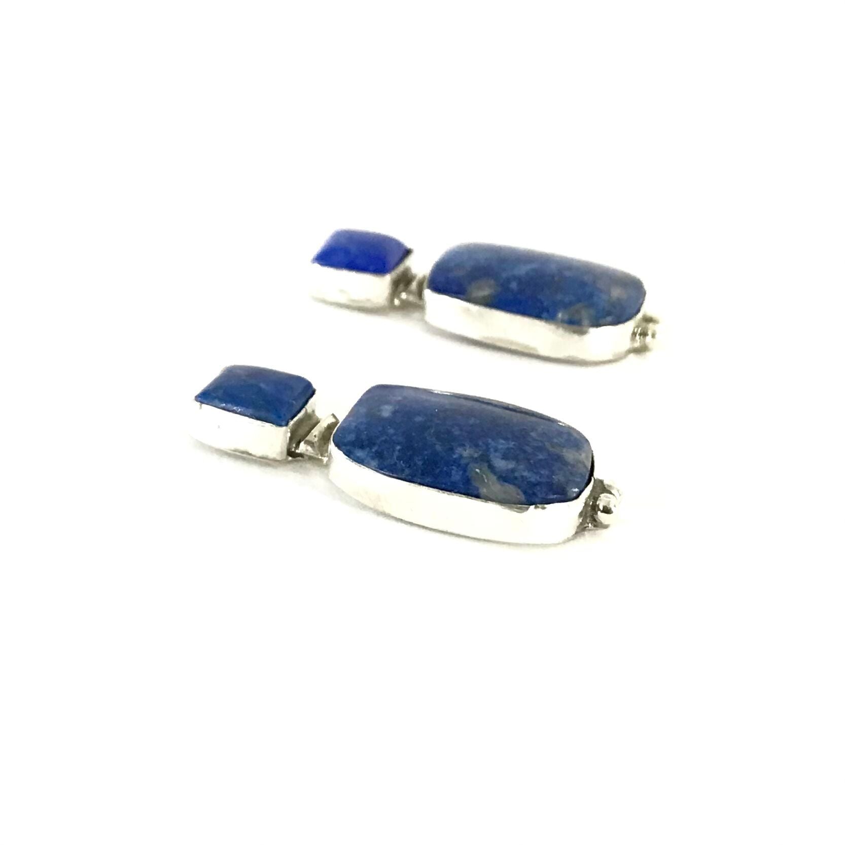 Rose Swett Lapis Post Earrings-Indian Pueblo Store