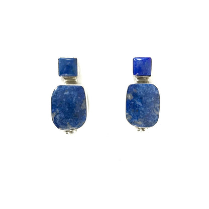 Rose Swett Lapis Post Earrings-Indian Pueblo Store