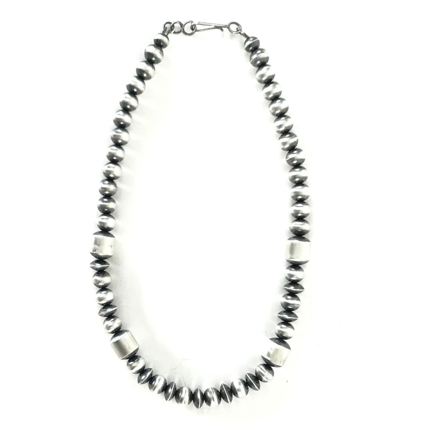 Preston Haley Sterling Silver Bead Necklace-Indian Pueblo Store