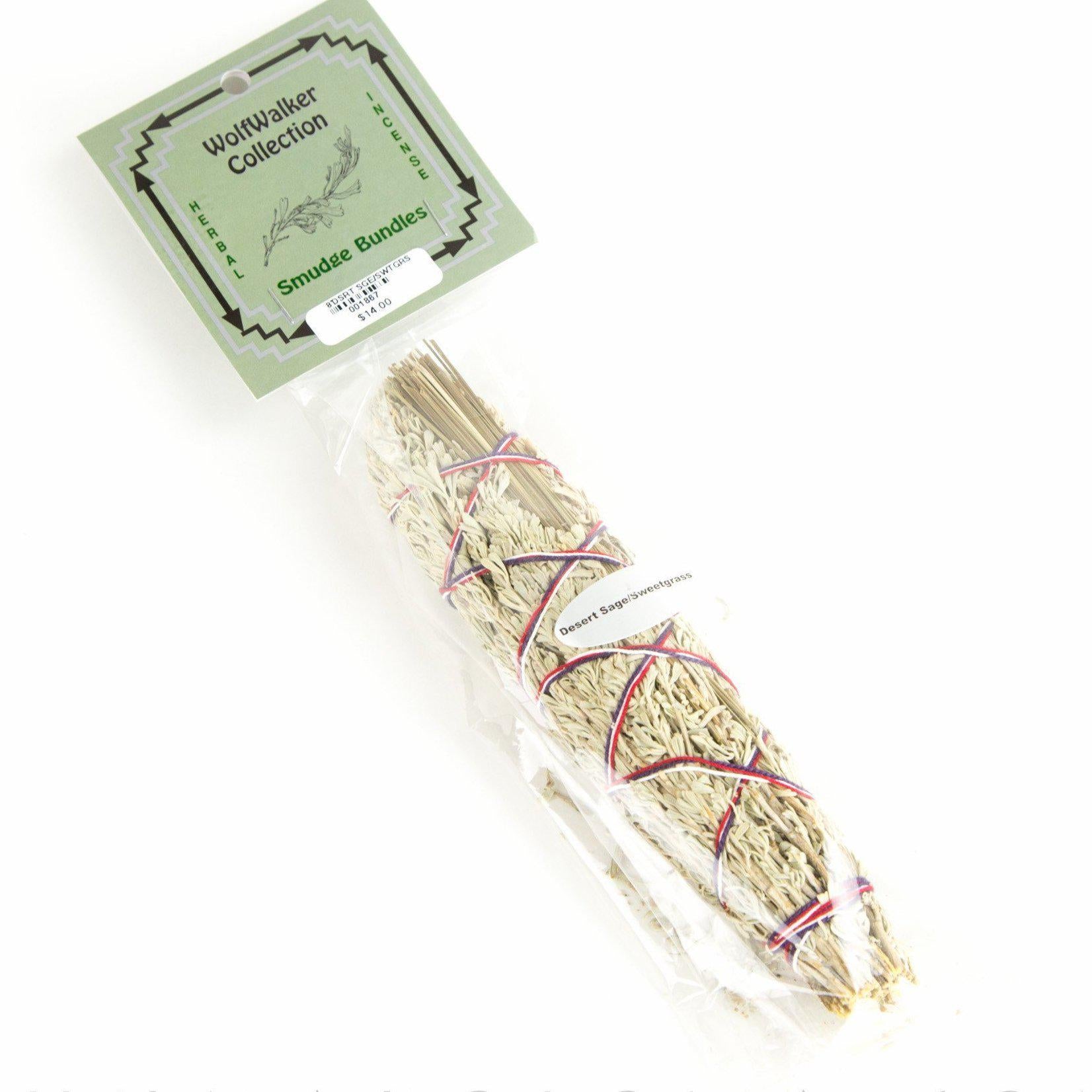 WolfWalker Desert Sage & Sweetgrass Smudge Bundle - Shumakolowa Native Arts