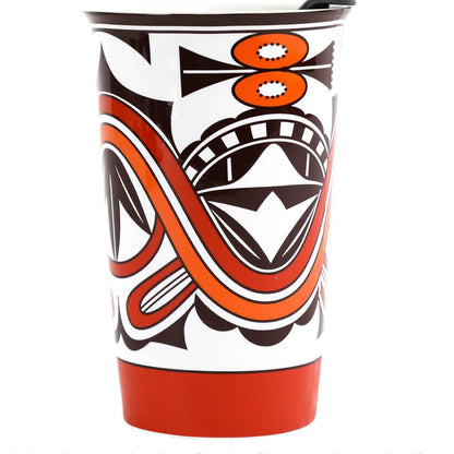 Myron Sarracino Pueblo Pottery Ceramic Travel mug - Shumakolowa Native Arts