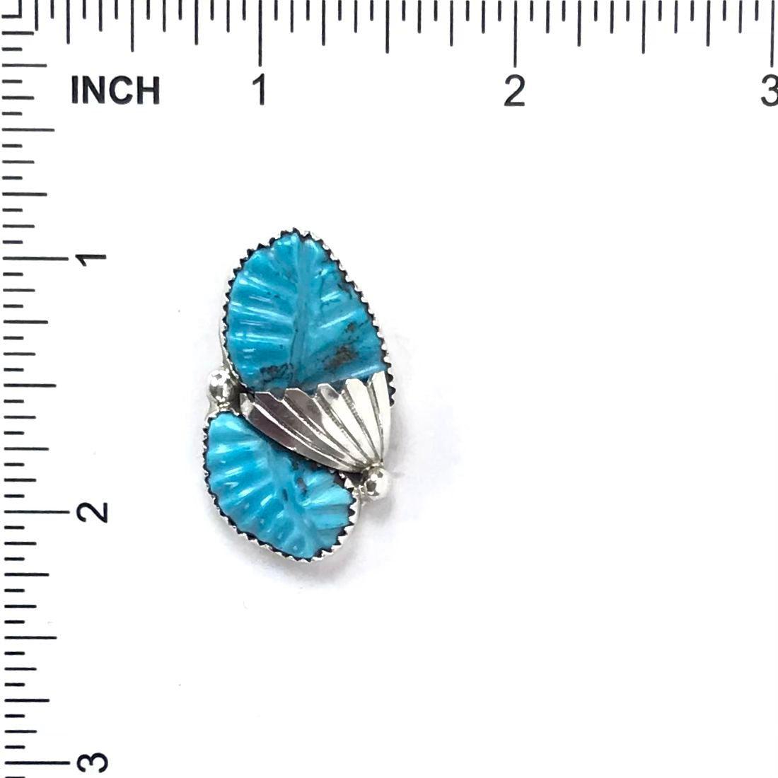 Lyolita Tsatte Turquoise Leaf Pendant-Indian Pueblo Store