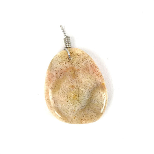 Kevin Ray Garcia Apple Coral Pendant-Indian Pueblo Store